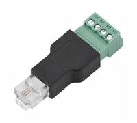 Ouitble RJ11 Tornillo Terminal Adaptador Conector Ethernet RJ11 6P4C Macho a 4 Pines Conector de Terminales de Tornillo para Módem