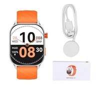 Ouitble Smart Watch with AI Smartwatch 2.04 Inch Display 32GB Storage IP68 400mAh Battery Health Monitoring Fitness Tracker for Daily Use Travel (Orange)