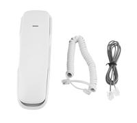 Ouitble Teléfono montado en la Pared Teléfono de Pared con cancelación de Ruido con rellamada del último número Función de Pausa de Silencio Teclado de marcación Incorporado para o (Blanca)