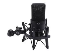 Ouitble XLR Studio Micrófono de 26 mm de diafragma grande con soporte de choque para producción musical, grabaciones vocales y podcasts