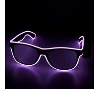 OUJIAHUI Actualización de gafas LED inalámbricas, gafas de fiesta salvaje de Navidad y halloween, gafas de baile, gafas de fiesta loca (Púrpura)