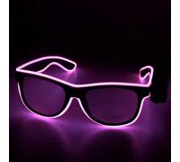OUJIAHUI Actualización de gafas LED inalámbricas, gafas de fiesta salvaje de Navidad y halloween, gafas de baile, gafas de fiesta loca (Rosa)