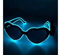 OUJIAHUI Actualización de gafas LED inalámbricas, gafas geniales, gafas de fiesta salvaje de Navidad y halloween, gafas de baile, gafas de fiesta loca (Azul hielo)