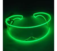 OUJIAHUI Actualización de gafas LED inalámbricas, gafas geniales, gafas de fiesta salvaje de Navidad y halloween, gafas de baile, gafas de fiesta loca (Verde)