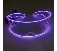 OUJIAHUI Actualización de gafas LED inalámbricas, gafas geniales, gafas de fiesta salvaje de Navidad y halloween, gafas de baile, gafas de fiesta loca (Púrpura)