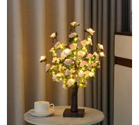OUJIAHUI Luz de árbol LED de hoja verde nueva decoración de la habitación del dormitorio creatividad cálida lámpara de mesa de color lámpara de cobre lámpara de mesa de decoración (estilo5)