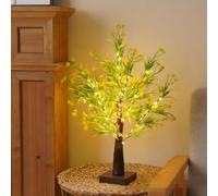 OUJIAHUI Luz de árbol LED de hoja verde nueva decoración de la habitación del dormitorio creatividad cálida lámpara de mesa de color lámpara de cobre lámpara de mesa de decoración (estilo4)