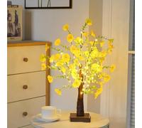 OUJIAHUI Luz de árbol LED de hoja verde nueva decoración de la habitación del dormitorio creatividad cálida lámpara de mesa de color lámpara de cobre lámpara de mesa de decoración (estilo10)