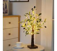 OUJIAHUI Luz de árbol LED de hoja verde nueva decoración de la habitación del dormitorio creatividad cálida lámpara de mesa de color lámpara de cobre lámpara de mesa de decoración (estilo2)