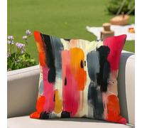 Oujkeef Fundas Cojin 30x30 cm Exterior Impermeable, Funda Cojin Decorativos Rosa Gris - Pack de 1 Cushion Covers Lavable para Sofá Tumbona Banco de Jardín Patio Terraza Cojines, #380l