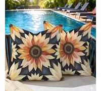 Oujkeef Fundas Cojin 35x35 cm Exterior Impermeable, Funda Cojin Decorativos Rosa Gris - Pack de 2 Cushion Covers Lavable para Sofá Tumbona Banco de Jardín Patio Terraza Cojines, #326l