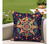 Oujkeef Fundas Cojin 40x40 cm Exterior Impermeable, Funda Cojin Decorativos Amarillo Geometría - Pack de 1 Cushion Covers Lavable para Sofá Tumbona Banco de Jardín Patio Terraza Cojines, #92l