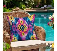 Oujkeef Fundas Cojin 45x45 Exterior Impermeable, Funda Cojin Decorativos Rosa Abstracto - Pack de 1 Cushion Covers Lavable para Sofá Tumbona Banco de Jardín Patio Terraza Cojines, #101l