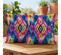 Oujkeef Fundas Cojin 50x50 Exterior Impermeable, Funda Cojin Decorativos Rosa Abstracto - Pack de 2 Cushion Covers Lavable para Sofá Tumbona Banco de Jardín Patio Terraza Cojines, #101l