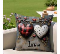 Oujkeef Fundas Cojin 60x60 Exterior Impermeable, Funda Cojin Decorativos Rosa como - Pack de 1 Cushion Covers Lavable para Sofá Tumbona Banco de Jardín Patio Terraza Cojines, #461l