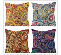 Oujkeef Fundas Cojines 70x70cm,Funda Cojin Modernas Juego de 4 Funda de Almohada Elegantes Decorativa para Sofá Coche Cama Sillas Mandala geométrica Colorida