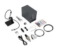 OUKANING 50A-600A Micro Soldadora con Pantalla LCD, Soldadora de Precisión para Joyas/Bricolaje, Compacta con Banco de Trabajo y Accesorios, IP21