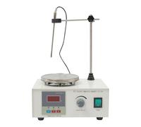 OUKANING Agitador magnético con placa calefactora, 2000 ml, 250 W, diámetro de 12,5 cm, placa calefactora con agitador magnético 0-99 ℃, agitador de placa calefactora con pantalla LED, soporte de