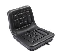 OUKANING Asiento universal para tractor, color negro, para vehículos agrícolas, asiento de tractor, con un agujero de drenaje
