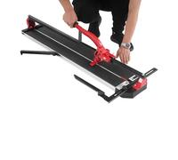 OUKANING Cortador manual de azulejos con antideslizante para cortes precisos de hasta 15 mm de grosor, cabezal deslizante con rodamiento de bolas para ranuras rápidas y cortes rectos, para cerámica