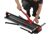 OUKANING Cortador manual de azulejos con antideslizante para cortes precisos de hasta 15 mm de grosor, cabezal deslizante con rodamiento de bolas para ranuras rápidas y cortes rectos, para cerámica