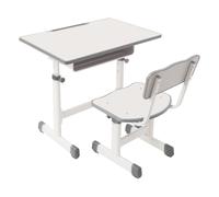 OUKANING Escritorio infantil con silla, mesa infantil regulable en altura 70 x 50 cm y juego de sillas máx. 300 kg para la escuela y la oficina en casa niños y niñas (blanco)