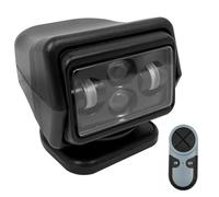 OUKANING Foco LED de 60 W, 600 m, 8000 lm, luz de trabajo LED con mando a distancia, 5 A, IP67, rotación de 360°, 6500 K, para todoterrenos, camiones, barcos, color negro