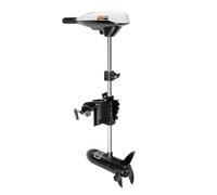 OUKANING Motor fueraborda eléctrico fueraborda 12 V 66 LBS motor fueraborda, motor de cepillo de cobre puro, engranajes ajustables, ángulo/husillo, hélice de tres palas, para barcos de 2-4 m