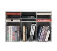 OUKANING Organizador de documentos de PVC con 27 compartimentos, soporta hasta 50 kg, con separadores extraíbles para carpetas y cartas A4, organizador de oficina (blanco)