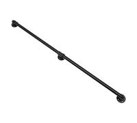 OUKANING Pasamanos para escaleras de 153 cm/200 cm/244 cm/366 cm, pasamanos de pared antideslizante de acero con 8 cm de distancia a la pared - Barandilla de escalera para vivienda sin barreras