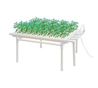 OUKANING Sistemas de cultivo hidropónico de 1/3 capas, Sistema de cultivo hidropónico de jardín interior PVC, ahorro de agua (tipo B: 1 capa, 54 agujeros)