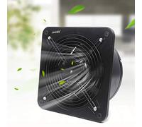 OUKANING Ventilador extractor industrial de 300 mm, 2677 m³/h, flujo de aire, ventilador de pared con motor de cobre, ≤ 60 dB, para cocina y baño (35 x 35 cm, negro)