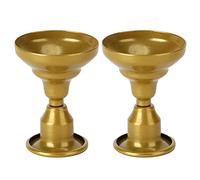 OUKENS 2Pcs Candle Holder EuropeanStyle Simple Retro Mini DualUse Candlestick for Desktop Decorations Gifts (Gold)