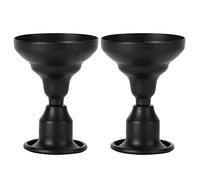 OUKENS 2Pcs Candle Holder EuropeanStyle Simple Retro Mini DualUse Candlestick for Desktop Decorations Gifts (Black)