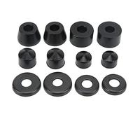 OUKENS Bujes para Monopatín, PU Negro Soporte De Alta Resiliencia Almohadilla A Prueba De Golpes para Longboard, Kit De Reconstrucción De Camión De Monopatín Bujes De Reemplazo De Monopatín