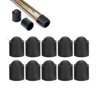 OUKENS Cabezal de Taco de Billar, 10 Piezas, Tapa de Goma con Punta de Taco de Billar, Tacos de Billar, Accesorio de Tapa Protectora(Negro)