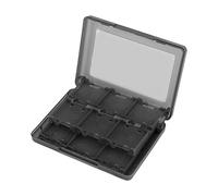 OUKENS Caja de almacenamiento de tarjetas de juego, 28 en 1, caja de almacenamiento de cartucho de plástico PP para Nintendo DSL LL (negro)