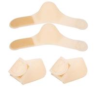 OUKENS Funda Protectora de talón, 4 unids/Set Funda Protectora de Silicona de Color Carne para talón Funda Protectora de talón Ajustable para Reducir el Dolor