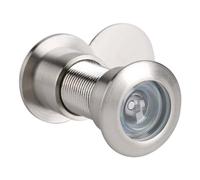 OUKENS Mirilla Puerta, Visor de Puerta con mirillas de aleación Ángulo de visión Amplio de 28 mm con Cubierta de privacidad de Alta Resistencia para Hotel de Oficina en casa(Plata)