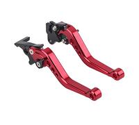 OUKENS Palanca de embrague de freno, 2 uds., manijas de dispositivo de freno de manillar de tambor de aleación ajustable de aluminio universal para motocicleta(rojo)