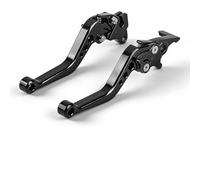 OUKENS Palanca de embrague de freno, 2 uds., manijas de dispositivo de freno de manillar de tambor de aleación ajustable de aluminio universal para motocicleta(Negro)