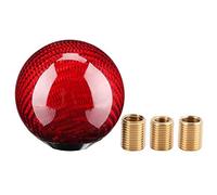 OUKENS Perilla de cambio de marchas, palanca de cambios de cabeza de cambio de marchas manual de fibra de carbono de modificación universal de coche(rojo)