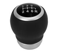 OUKENS Perilla De Palanca De Cambios De 6 Velocidades, R, Parte Inferior Derecha, Cabezal De Palanca De Cambios Manual De Cuero, Piezas Del Cuerpo Automotriz(Negro)