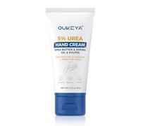 OUKEYA Crema de Manos con 5% Urea, Crema Hidratante y Reparadora para Manos Secas y Agrietadas, Absorción Rápida con Manteca de Karité y Aceite de Jojoba, Hombre y Mujer, 60g