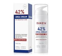 OUKEYA Crema Urea 42% con Ácido Salicílico 2%, Crema Pies Manos Tratamiento Intensivo para Piel Agrietada, Talones y Codos, Crema Hidratante Pies Secos, Elimina Callos Antifisuras, Bote Dosificador