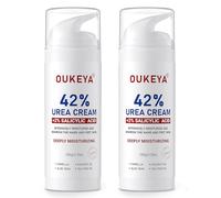 OUKEYA Crema Urea 42% con Ácido Salicílico 2%, Crema Pies Manos Tratamiento Intensivo Piel Agrietada, Talones y Codos, Crema Hidratante, Elimina Callos Antifisuras, Bote Dosificador, 150g x 2
