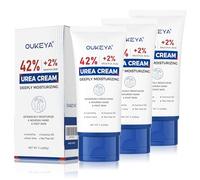 OUKEYA Crema Urea al 42% con Ácido Salicílico al 2%, Crema Pies Manos Tratamiento Intensivo Piel Agrietada, Talones y Codos, Cream Hidratante Pies, Elimina Callos Antifisuras, Fácil Transportar, 3x85g