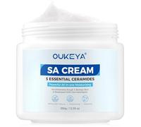 OUKEYA SA Crema Alisadora con 5 Ceramidas, Ácido Salicílico y Ácido Hialurónico, Crema Corporal Exfoliante e Hidratante Intensivo para Piel Muy Seca, Áspera, Irregular, Loción Facial Manos Pies, 350g