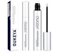 OUKEYA Sérum para pestañas sin hormonas, 2 x 5 ml, sérum para pestañas con extractos de hierbas y complejo de péptidos, serum para pestañas más densas y más largas, fórmula vegana, sin experimentos en