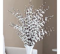 OUKEYI 10 Flores Artificiales de jazmín, 76 cm de Largo de Flores Falsas, Flores Artificiales Blancas para decoración, Relleno de jarrón para Hotel, hogar, Oficina, Cocina, Dormitorio, Boda, Fiesta,